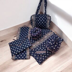 Vintage Vera Bradley travel set. Retired 100% cotton made in the USA